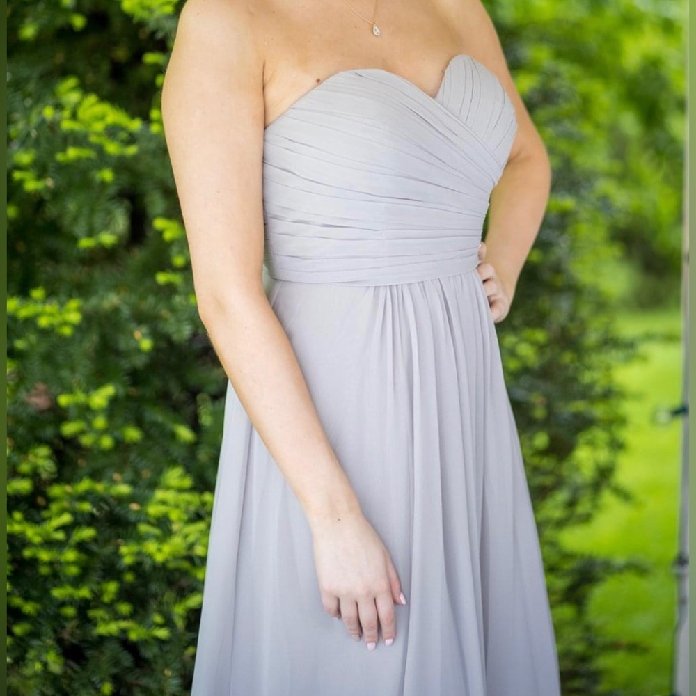 Bill Levkoff Desert Grey Bridesmaid Dress Size 6